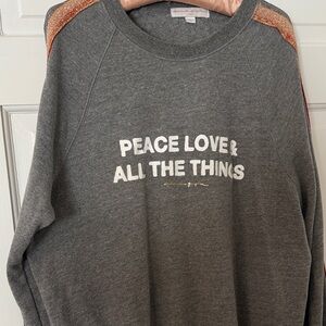 Spiritual Gangster Gray Sweatshirt with Gold Accents
